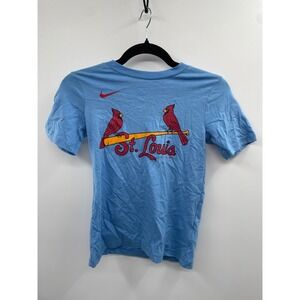 NWT Nike St. Louis Cardinals T-Shirt Kids 8 Blue Short-Sleeve Pullover Summer